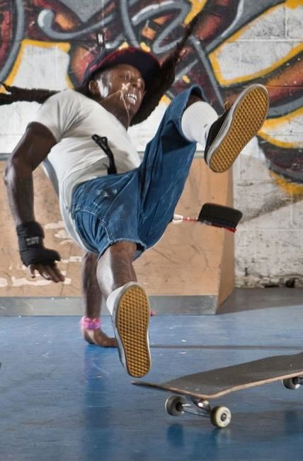 Lil Wayne Tunechi Skateboard Bail Fail Slam